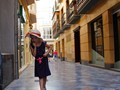 Strolling down Calle Cuatro Santos.