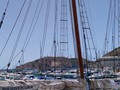 A boat in the harbor of Cartagena.