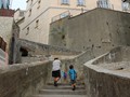 Stairways connect each block as you ascend the Rock.