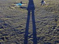 Enjoying the beach at night.
