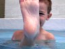 Andrew took a break in the KOA pool.