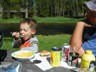 Lunch at one of our favorite spots: Nez Perce Creek.