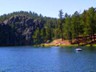 The beautiful cliff face of Legion Lake.