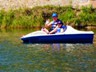 Jessica and Andrew paddled around the lake while Scott took a hike around the hills.