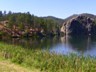 Looking across Legion Lake from the lodge.