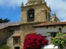 The tower of the three century old San Carlos mission. 