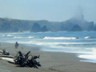 Riders on Pistol River's beach.