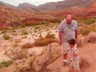 Andrew and Dad hike in the Arizona heat along the Virgin River.