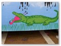 The theme of the Spanish Town was a cynical look at the BP oil spill.