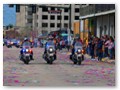 Police were not only escorting, but participating in the Poseidon parade.