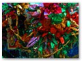Mid-City float foil, colorful in the sun.