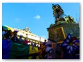 Marching with the tomb of some paper mache pharoah.