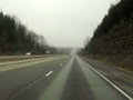 Somewhere in northern Mississippi in the late morning we got hit by a little freezing rain.