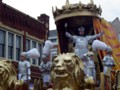 The king of Thoth ushers in his huge, formerly sober krewe.