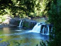 A waterfall along the road in the Upper Peninsula's Porcupine Mountains SP.