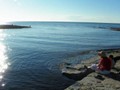 The mouth of the Presque Isle River at Lake Superior.
