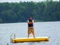 Ryan has conquered the floating dock for what it's worth.