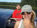 Sam and Scott on Aurora Lake near Beehive Island.