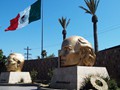 Downtown Ensenada is full of patriotism.