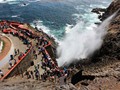 Another shot of Bufadora's spout with the mostly Mexican and expectant crowd.