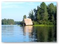 The boat house near 'Dad Bay' is probably going to fall into the lake soon.